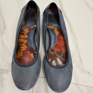 Born Blue Leather Julianne Ballet Flats